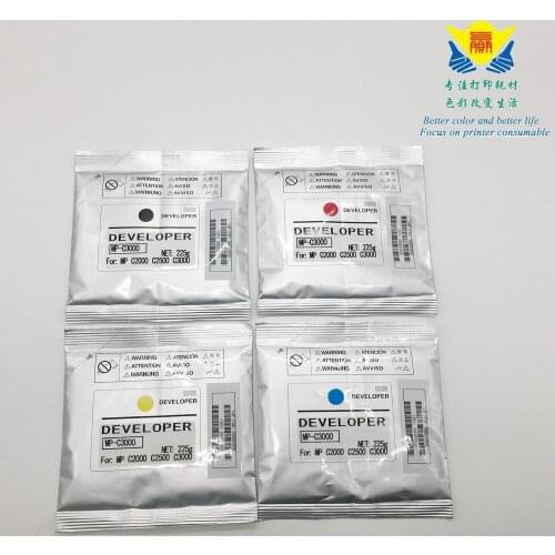 JIANYINGCHEN Compatible color Developer powder for Ricohs MP C2000 C2500 C3000 laser printer (4bags/lot) 225g per bag