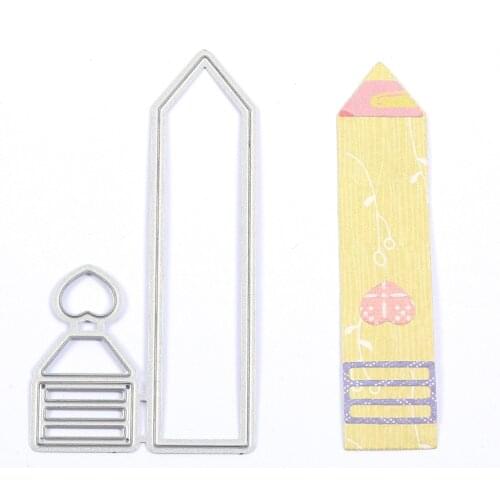 Pencil Heart Metal Cutting Dies Stencil for DIY Scrapbooking Photo Album Embossing Paper Cards Decorative Crafts New 2018