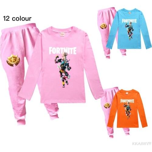 Fortnite Birthday Suit Girls And Boys Tracksuits Kids Sport Suits Sweatshirts Top +Pants 2pcs Set