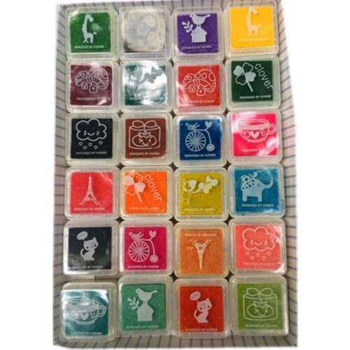 Colorful Rubber Stamps Wedding Decor Fingerprint Greeting Card Child Teacher Vintage Crafts Seal Special Ink Pad