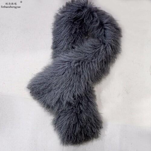 Linhaoshengyue 2017 NEW Fashion Mongolia Sheep Fur Women Scarf Fashion Scarf