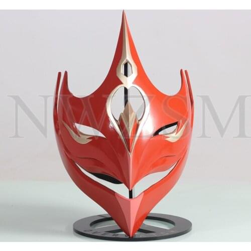 Game Genshin Impact Tartaglia cosplay headwear props shooting mask helmet FRP
