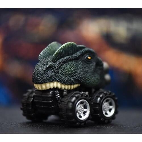 Cartoon Dinosaur Racing Car Pull Back Vehicle Children Kids Boys Model Toy Gift