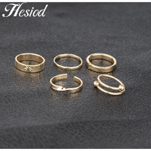 New 2-8pcs Trendy Gold Plated Butterfly Rings Hesiod Adjustable Geometric Twist Water Ripple ring For Women Ring gift
