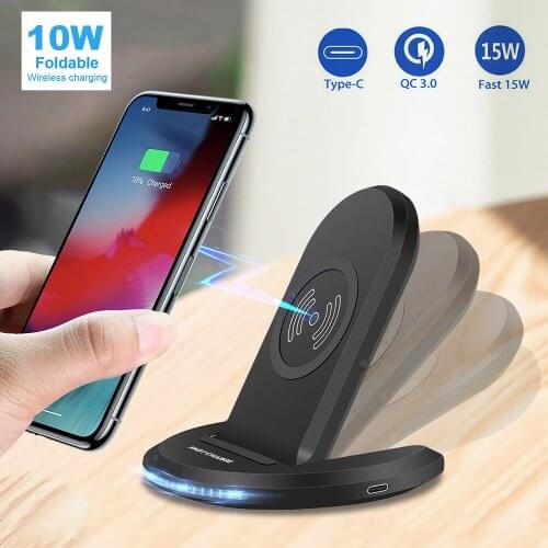 New 10W Qi Wireless Charger For Samsung S9 Galaxy S8 Plus Note 8 S7 Fast Wireless Charging Stand For iPhone XS Max X 8 Plus XR