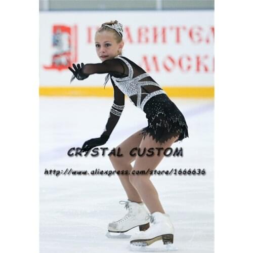 Crystal Custom Figure Skating Dress Girls New Brand Ice Skating Clothes For Competition DR4686