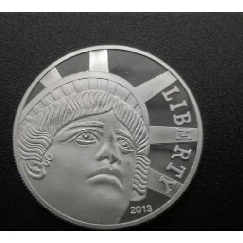 US Silver Plated Metal Challenge Coin Liberty Commemorative Silver Coins for Collectibles Business Gifts