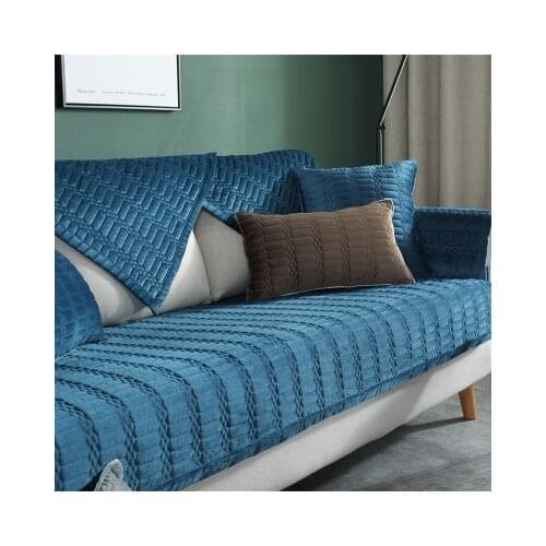 Simple non-slip velvet sofa cushion, four seasons universal sofa cushion cover arm towel