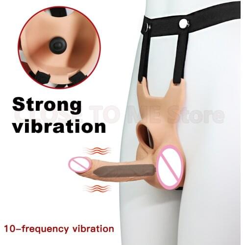 Strap on Dildo Vibrator Butt Plug Sex Toy For Couple Double Penetration Realistic Penis Anal Dildos For Women Lesbian Adult Toy