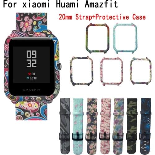 Silicone Strap For Amazfit Bip 20mm Watch Band Camouflage Bracelet for Xiaomi Huami Amazfit Bip Bit Youth Case Cover Accessories