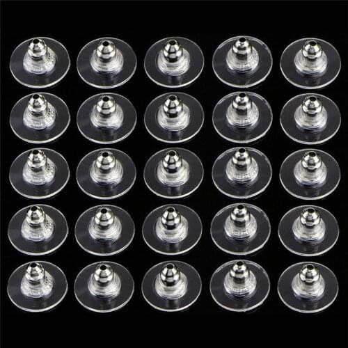 60pcs/lot Rubber Earring Backs Earnuts Stud Earring Stopper Back Plugs DIY Jewelry Findings Accessories 10mm *6mm