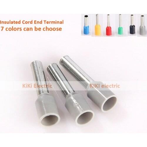 Gray Blue Tube Pre-insulated Terminal Ends #14A.W.G. 2.5mm2 Wire copper crimp terminals GT-JT type 12mm pin connector E2512