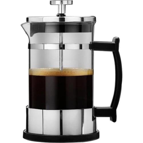 Stainless Steel Glass Teapot Cafetiere French Coffee Tea Percolator Filter Press Plunger 350ml Manual Coffee Espresso Maker Pot