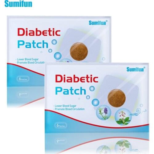 Sumifun 6Pcs/Bag Diabetic Patch Natural Herbal Cure Lower Blood Glucose Treatment Sugar Balance Medical Plaster K03801