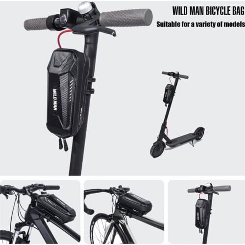 Wild Man EVA Hard Shell Scooter Front Bag for Xiaomi M365 Universal 1/2/3L Electric Scooter Bag Waterproof Storage Hanging Bag