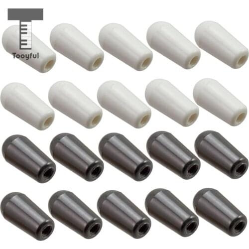 Tooyful 20pcs Internal Thread 3.5mm Guitar 3 Way Toggle Switch Tip Cap Knob Buttons for ST SQ Electric Guitar