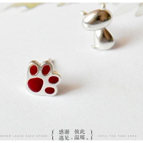 925 Sterling Silver Cats claw Stud Earrings For Women Casual Style Girl Earings Personality Jewelry