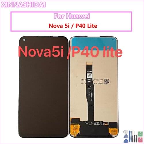 For Huawei P40 Lite JNY-LX1 LCD Display Touch Screen + Frame Digitizer Assembly For Huawei P40 Lite LCD