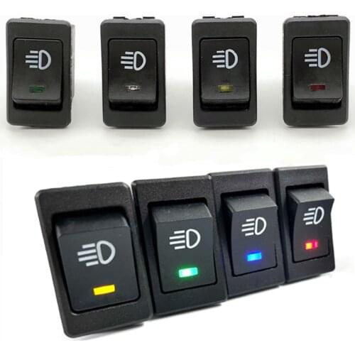 1 PCS,Car Fog Lights,Rocker Switch,ON-OFF,4Pin,2 Position,Electrical Equipment With Lighting Power,35A Lndicator Light 12V DC