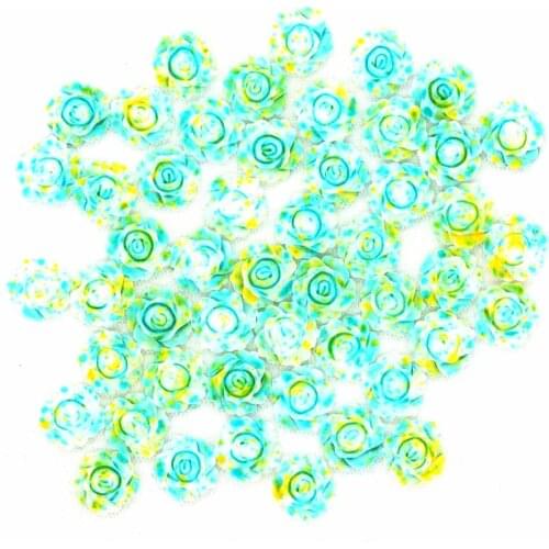 10mm Resin flower mix color flat back cabochon|Fancy Green Color Resin Flowers Cabochons|Scrapbooking Flowers