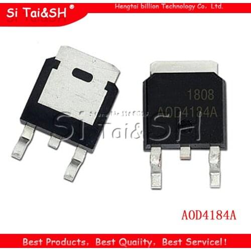 10PCS AOD4184A TO-252 D4184A TO252 AOD4184 D4184 40V/50A