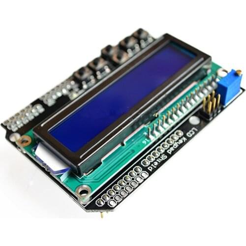 10pcs LCD Keypad Shield LCD1602 LCD 1602 Module Display For Arduino ATMEGA328 ATMEGA2560 raspberry pi UNO blue screen