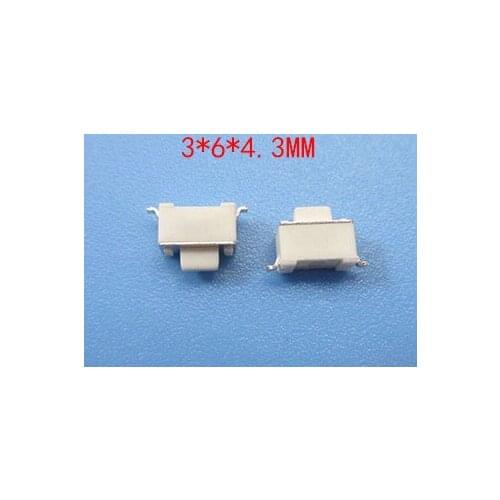 100pcs 3*6*4.3 Panel PCB Momentary Tactile Tact Push Button Micro Switch 2 Pin DIP Light Touch Keys Keyboard