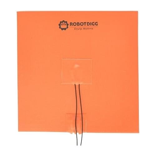 12V 200mm square silicone rubber flexible heater pad