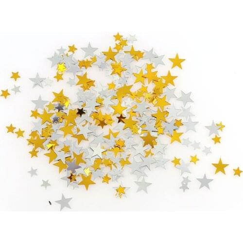 15g Mix Gold&Silver Five-pointed Star Sequins Christmas Table Decor For Home Party Decor/Wedding DIY Home Decoration