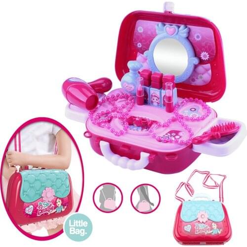 20Pcs/Set Play House Makeup Cosmetics Shoulder Bag Children Development Toy