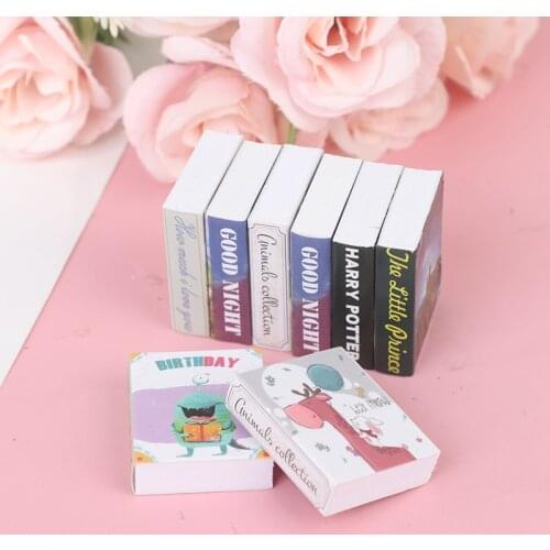 3PCS 1/12 Scale Dollhouse Miniature Comic Fairy Book Mini Magazine Pretend Play Doll House Furniture Decoration Accessories
