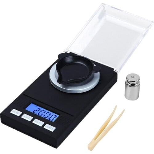 50g/0.001g LCD Digital Jewelry Scales Lab Weight High Precision Scale Medicinal Use Portable Mini Electronic Balance