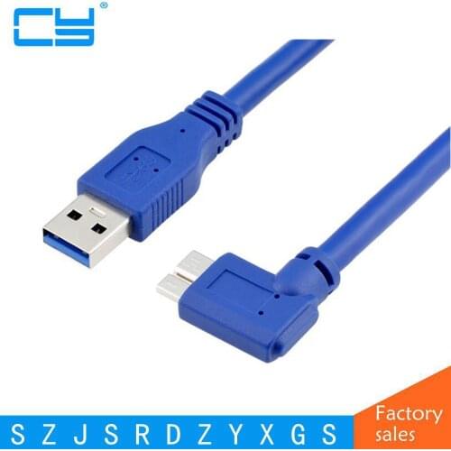 60cm/100cm High Speed USB 3.0 to 90 Degree Right Angled Micro B Cable for Mobile Hard Disk USB 3.0 Cable line