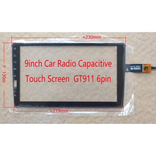 9inch Car Radio/PC Capacitive Touch Screen Sensor Digitizer229*130mm GT911 6pin LX820-150-FPC