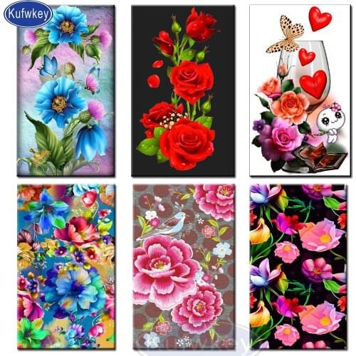 Large size diamond embroidery rose peony heard bird 5d diamond painting full square round drill paintings daimond mosaic scape