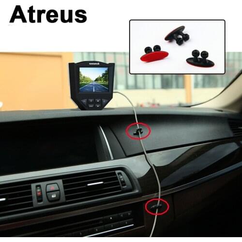 Atreus 8pcs For Nissan qashqai Citroen c4 c5 c3 Chevrolet cruze aveo Peugeot Car Tidy Charging Cable Wire Clip Holder Stickers