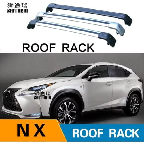2Pcs Roof bars For LEXUS NX-Series NX200T 5-dr SUV, 2015+ 2017 2018 Aluminum Alloy Side Bars Cross Rails Roof Rack Luggage SUV