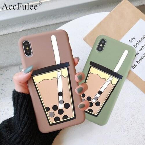 Cartoon Drink Cup TPU Case For Xiaomi Mi 5X 6X 8 Lite 9 SE 9T 10 Pro Note 10 Lite Mix 2S Max 3 Silicon Milk Tea Phone Cover