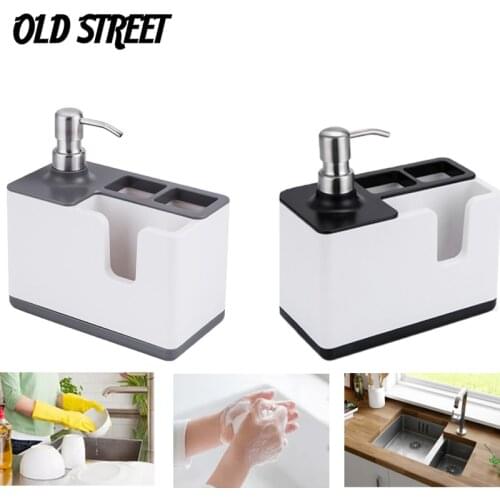 Liquid Soap Dispenser Kitchen Storage Shelf Bathroom Hand Washing Device Holder Multifunction Shelf Cleaning Accessories