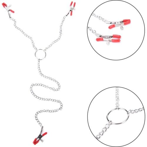 Exotic Accessories Woman Sexy Nipple Clamps Labia Breast Nipple Clamps With Chain
