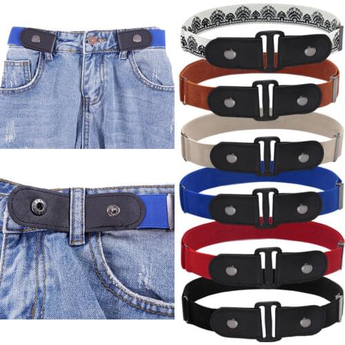 Buckle-Free Belt For Jean Pants,Dresses,No Buckle Stretch Elastic Waist Belt For Women/Men,No Bulge,No Hassle Waist Belt