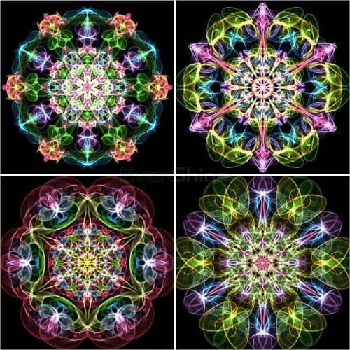 EverShine 5D DIY Diamond Painting Full Drill Square Mandala Diamond Embroidery Picture Rhinestones Diamond Mosaic Kit Wall Decor