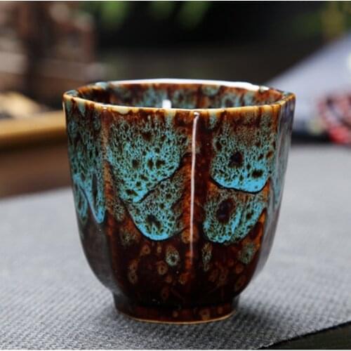 Kiln Tea Cup Ceramic Water Cup Handmade Tea Bowl Drinkware Supplies Porcelain Tea Set Accessories TeaCup Drinking Tea Mug