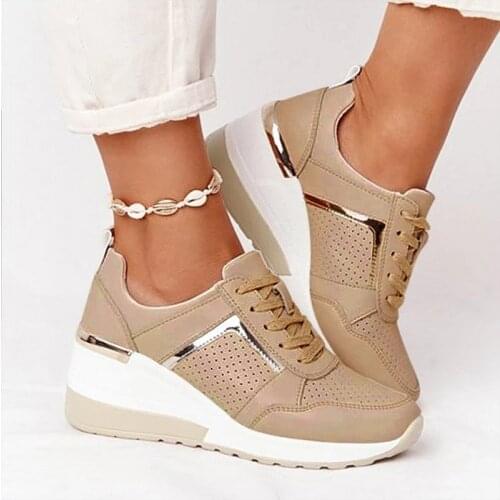 Vertvie Womens Shoes Wedges Sneakers Women Vulcanize Shoes Women Shoes Fashion Girls Sport Footwear Loafer