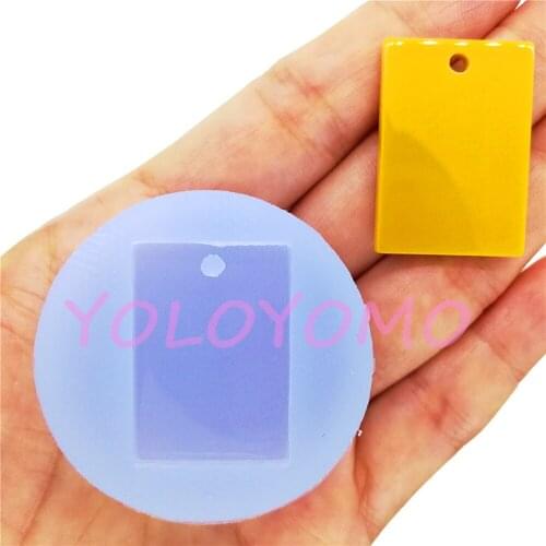 B358YL Square Earrings Silicone Mold Fancy Gift Resin Art Jewely Necklace Pendant Making Clay DIY FOOD SAFE 29.7mm x 20.9mm