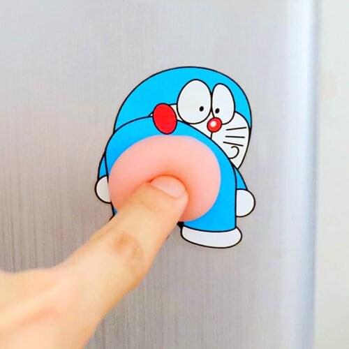 Cute Butt Car Sticker Cartoon Mini Soft Butt Silicone Car Anti-collision Stickers Press Pinch Decompression Cartoon Sticker Gift