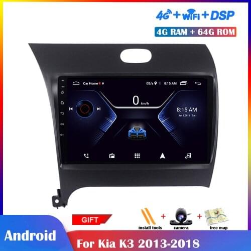 9 inch Android Multimedia Player For Kia K3 2013-2018 Car Screen Bluetooth IPS GPSRadio Stereo Wifi Navigation DSP Car 4G Net