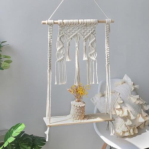 Hanging Shelves for Wall Macrame Shelves Room Home Decor Macrame Wall Hanging Floating Shelf for Bedroom Living Room Bathroom