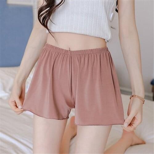 New Arrival Satin Safety Short Pants Women Short Tights Soft Seamless Lace Underwear Female Safe Shorts Sexy Lingerie Plus Size