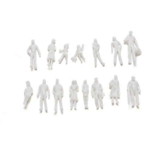 NEW 100 Pcs/set Scale 1:75 White Model Model Building Kits People Unpainted Landscape Models DIY Toys